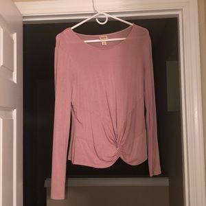 Super cute, stretchy soft long sleeve pink shirt